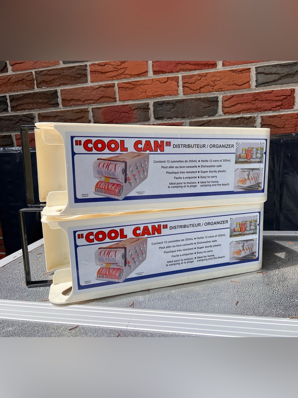 "COOL CAN" Can Organizer - White with Red/Blue Label by Genco Ventures Inc